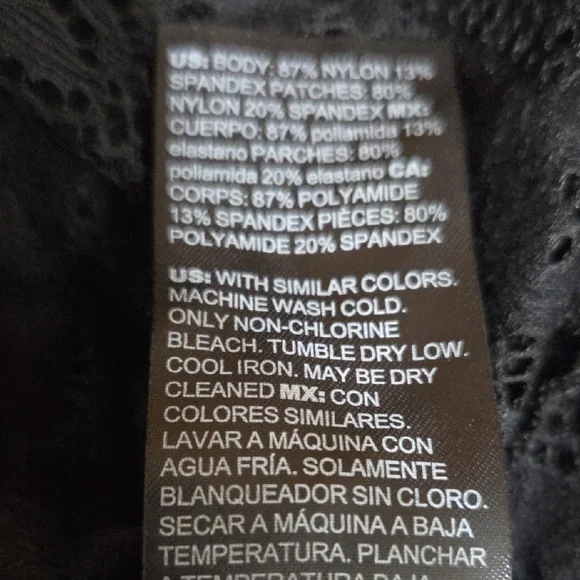 White House Black Market Black Floral Lace Long-Sleeve Top - Picture 5 of 5